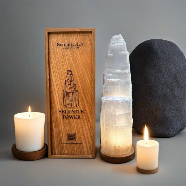 selenite tower lamp