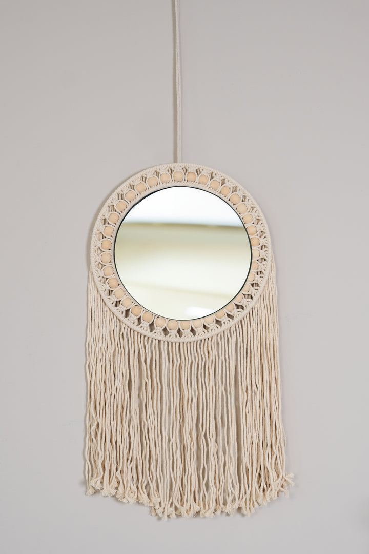 Planet Mirror Macrame Wall Hanging